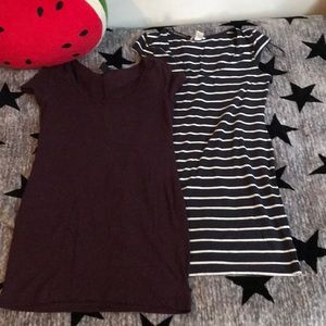 2 bodycon fit t-shirt dresses.